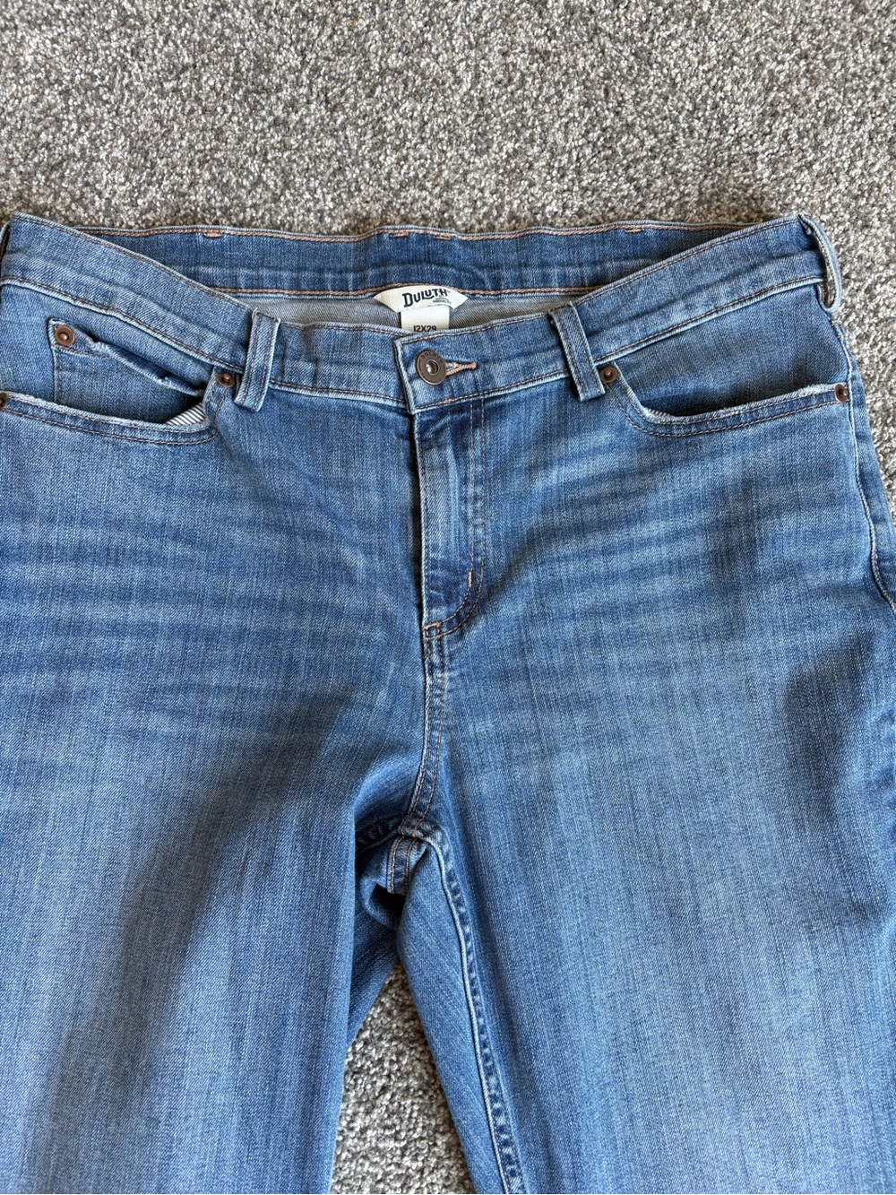 Duluth Trading Co Straight Leg Blue Jeans size 12 Cowgirl Rodeo Western - Picture 2 of 10